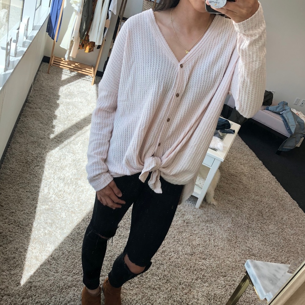 LYNN Thermal Button Down Sweater - Picture 4 of 8